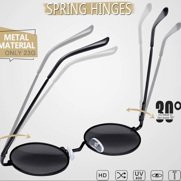 ?Round polarized sunglasses pack of 2 main image 5